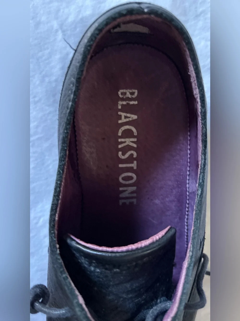 Blackstone AM-05 Black Leather Derby Oxford Shoes Men’s EU 44 US 11 Vero Cuoio